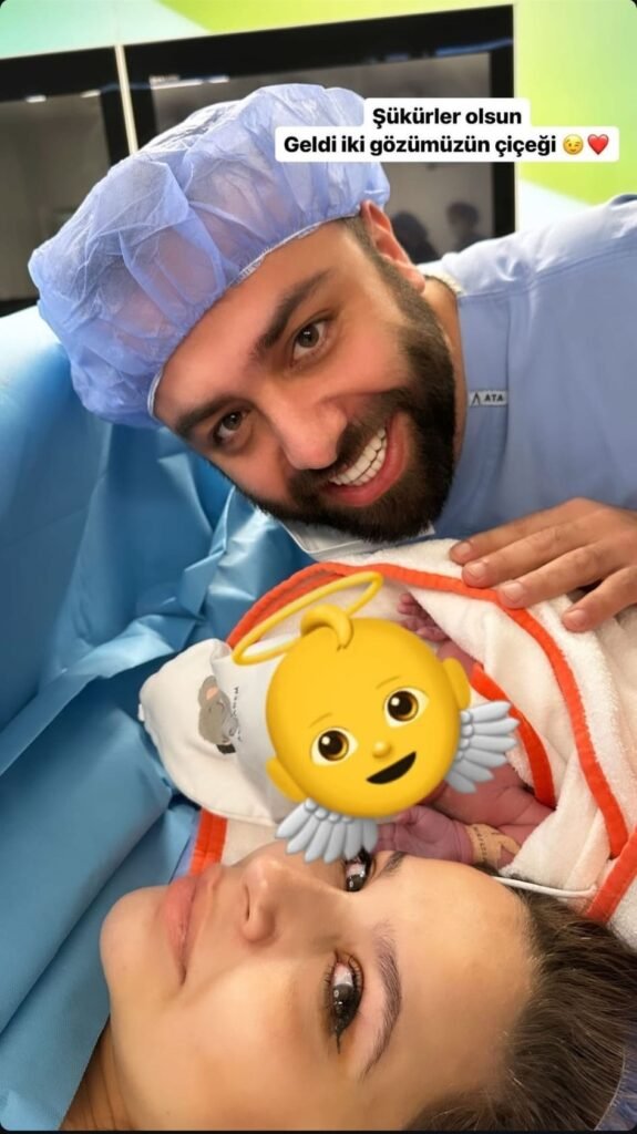 sevda ve saruhan erdem çiftinin kızları Milay dünyaya geldi