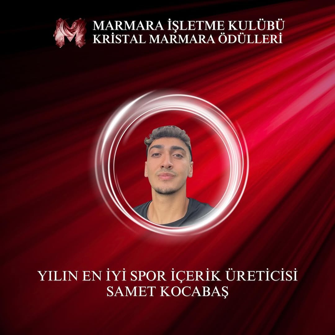 Samet Kocabaş, Yılın en iyi spor içerik üretici ödülünü aldı